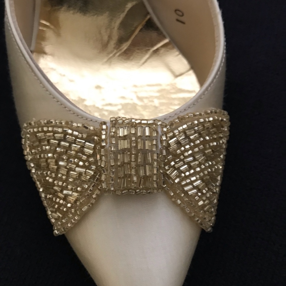 Satin heels.
